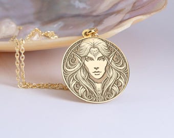 Sterling Silver Elf Pendant Necklace: Fairycore Fantasy Jewelry