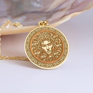 Sterling Silver Medusa Necklace: Greek Mythology Pendant