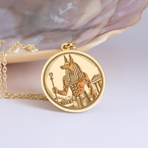 Silver Anubis Necklace, Egyptian God Pendant, Jackal-Headed God Necklace, Anubis Pendant, Mythology Pendant