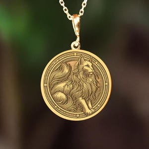 Silver Cat Necklace, Cat Jewelry, Cat Medallion, Birthday Gift, Pet Necklace, Kids Necklace, Cute Gifts, Gift For Kids, Cat Lover