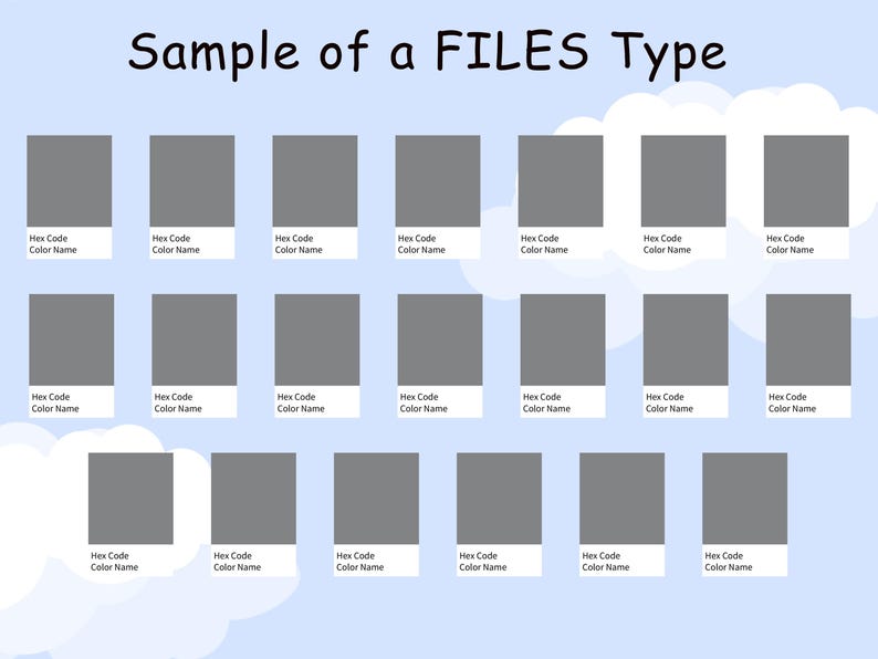 Blue Color Palette Bundle: 244 Shades With Hex Codes & Names (digital ...