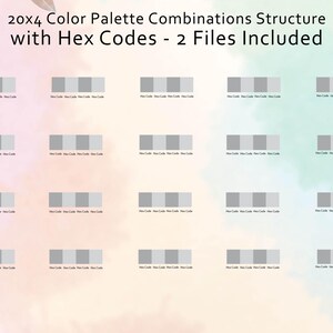 Pastel Color Palette Combinations Bundle 650+ Colors W\d Hex Codes ...