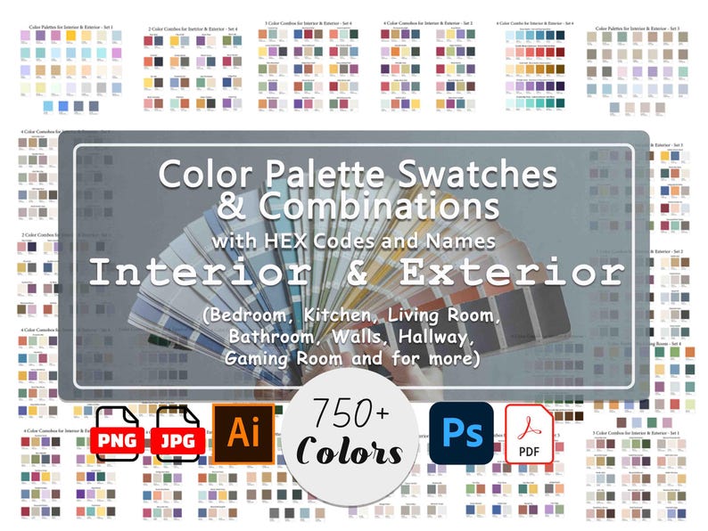 Interior and Exterior Color Palette Combinations | 750+ Colours With ...