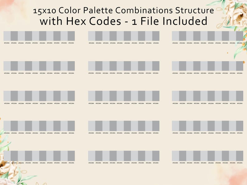 Pastel Color Palette Combinations Bundle 650+ Colors W\d Hex Codes ...