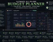 Personal Finance Dashboard HTML Web App Dark Mode | Budget Planner, Debt Tracker & Expense Manager and More