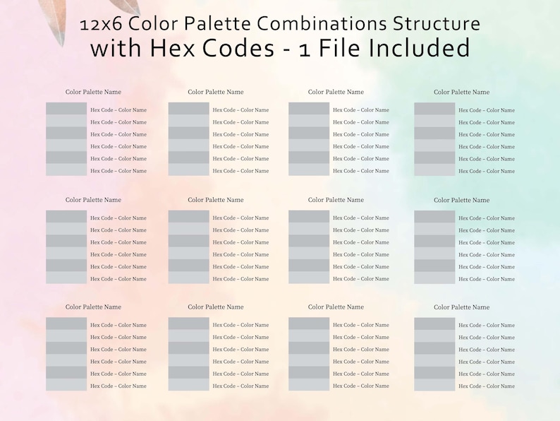 Spring Color Palette Combinations Bundle 242 Colors | Hex Codes & Names ...