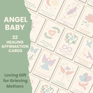 Cartes d'affirmation imprimables pour bébé ange, cadeau fausse couche et perte d'un nourrisson, pont Oracle réconfortant pour perte de grossesse, cadeau de sympathie pour les mères en deuil