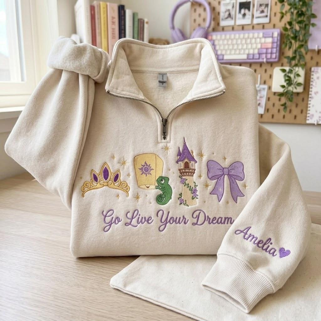 Rapunzel Embroidered Shirt - Etsy