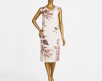 Handmade Floral Print Summer Dress - Vintage Inspired Sleeveless Dress