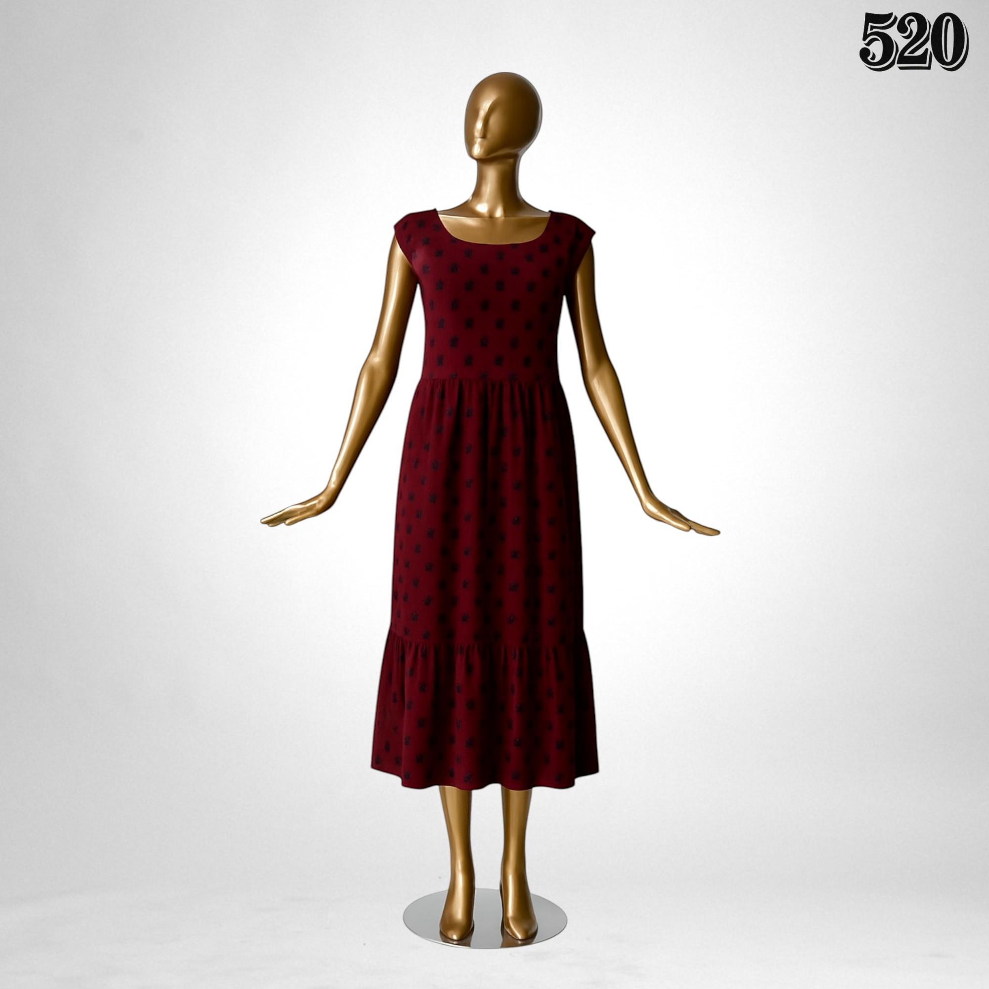 Handmade Burgundy Boho Maxi Dress: Vintage Style Long Sundress