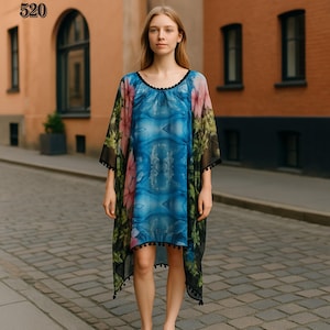 Handmade Boho Beach Cover-Up Dress: Lightweight Summer Vacation Wear