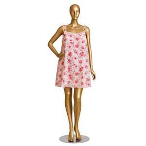 Handmade Floral Chiffon Dress: Sleeveless Boho Cocktail Dress