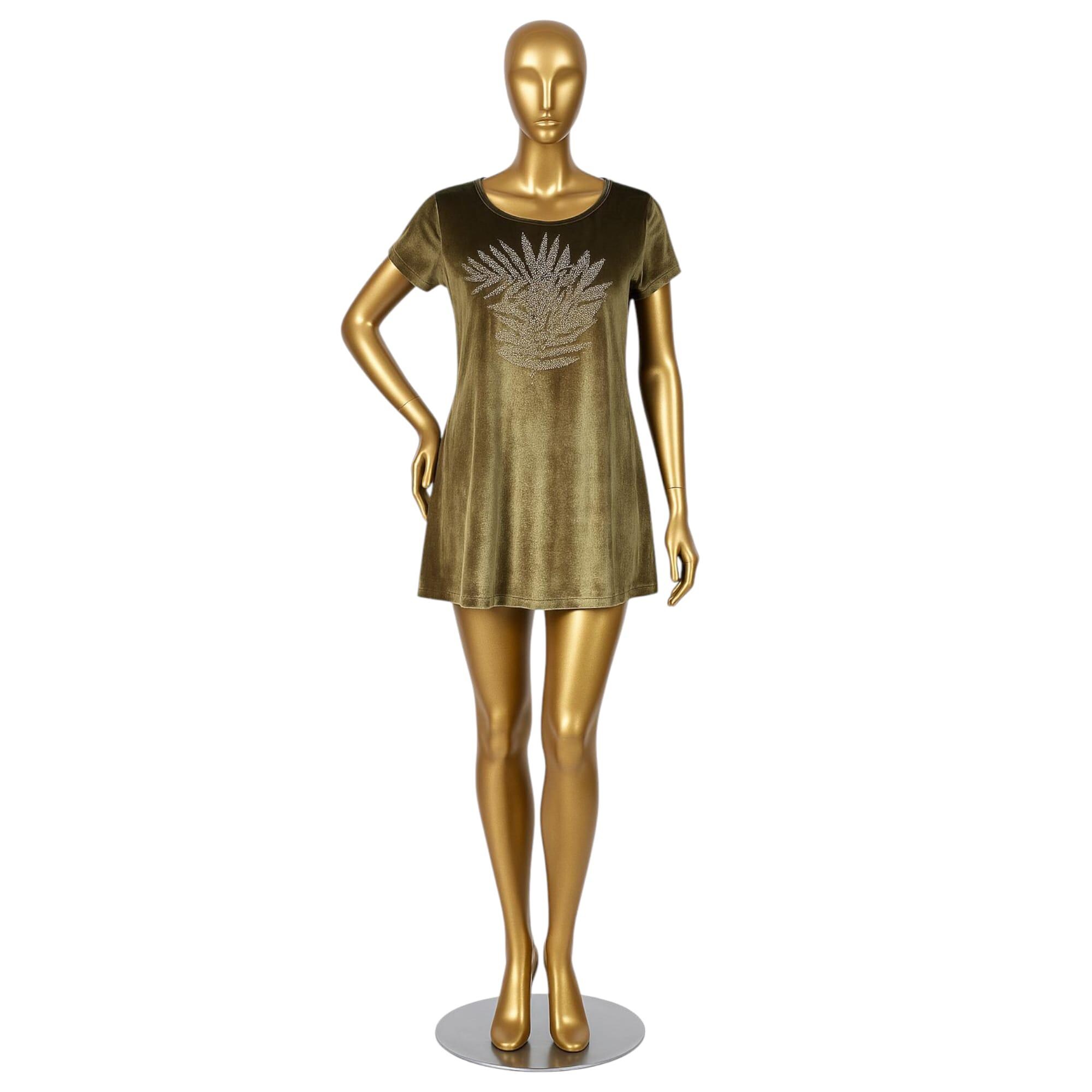 green emerald velvet dress The Green Stand Cut Out Velvet Mini Dress main image 1