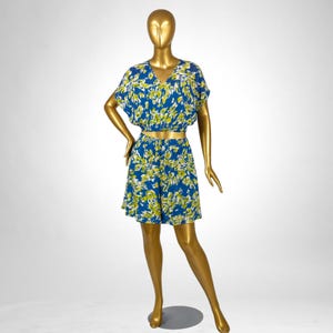Handmade Women’s Summer Outfit Set – Vintage High-Waisted Shorts & Short-Sleeve Blouse, Matching Casual Summer Clothes, Gift for Her