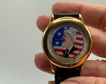 Vintage Bill Clinton Pinocchio Watch: Good Condition (Needs Battery)