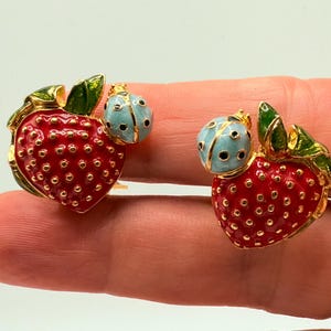 ヴィンテージ KJL ケネス ジェイ レーン エナメル ストロベリー Kenneth jay lane strawberry - Gem