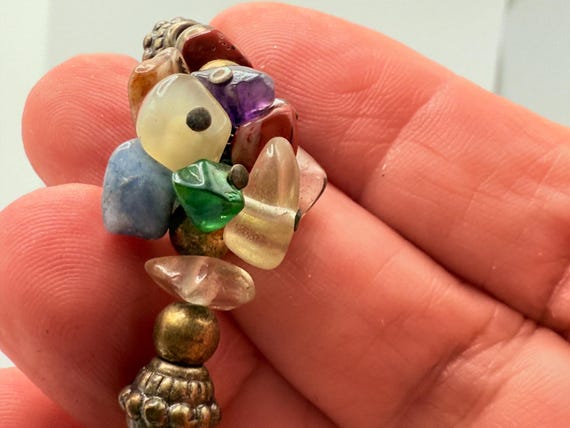 Signed Cookie Lee Necklace: Vintage Boho Bead Chi… - image 1