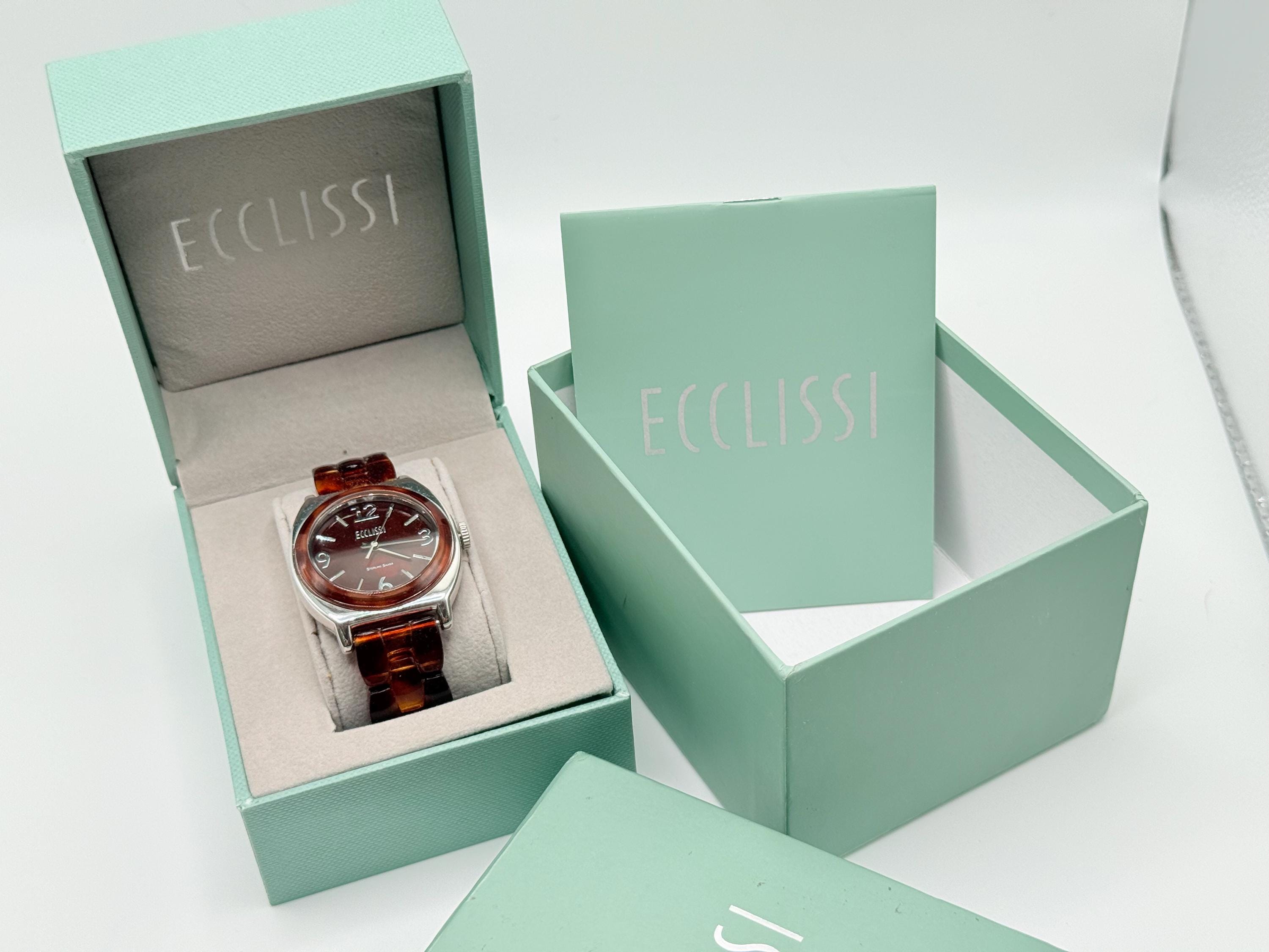 Ecclissi Sterling Silver Tortoise Shell Band Watch - Vintage  display picture 3
