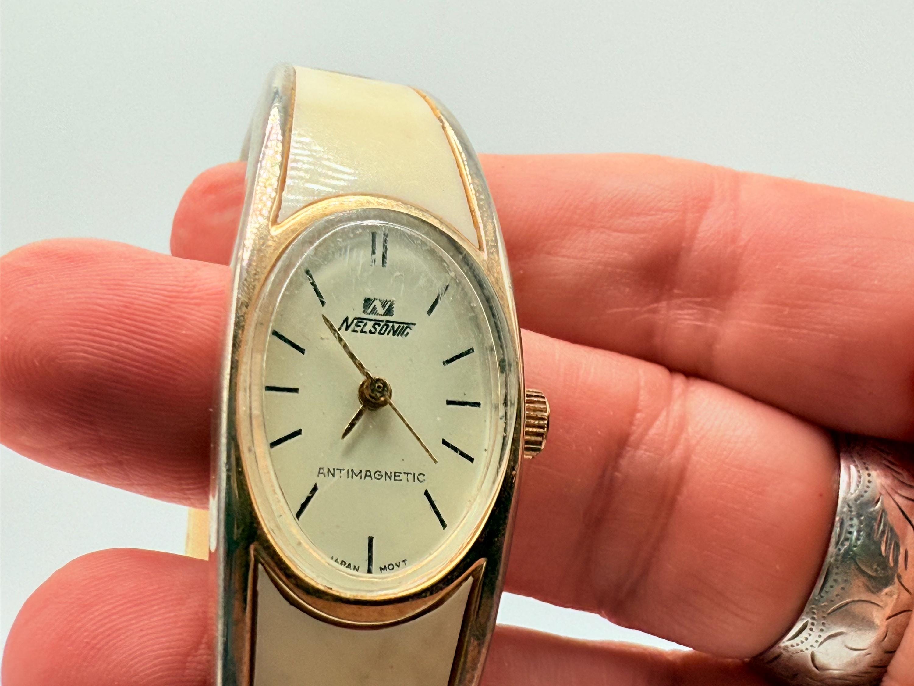 Retro Rita Antimagnetic  Wind up Watch Women Working Hard Lucite Bracelet Watch Antimagnetic - Etsy main image 3