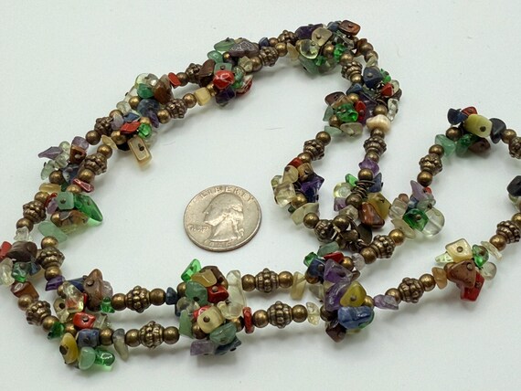 Signed Cookie Lee Necklace: Vintage Boho Bead Chi… - image 6