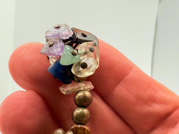 Signed Cookie Lee Necklace: Vintage Boho Bead Chi… - image 4