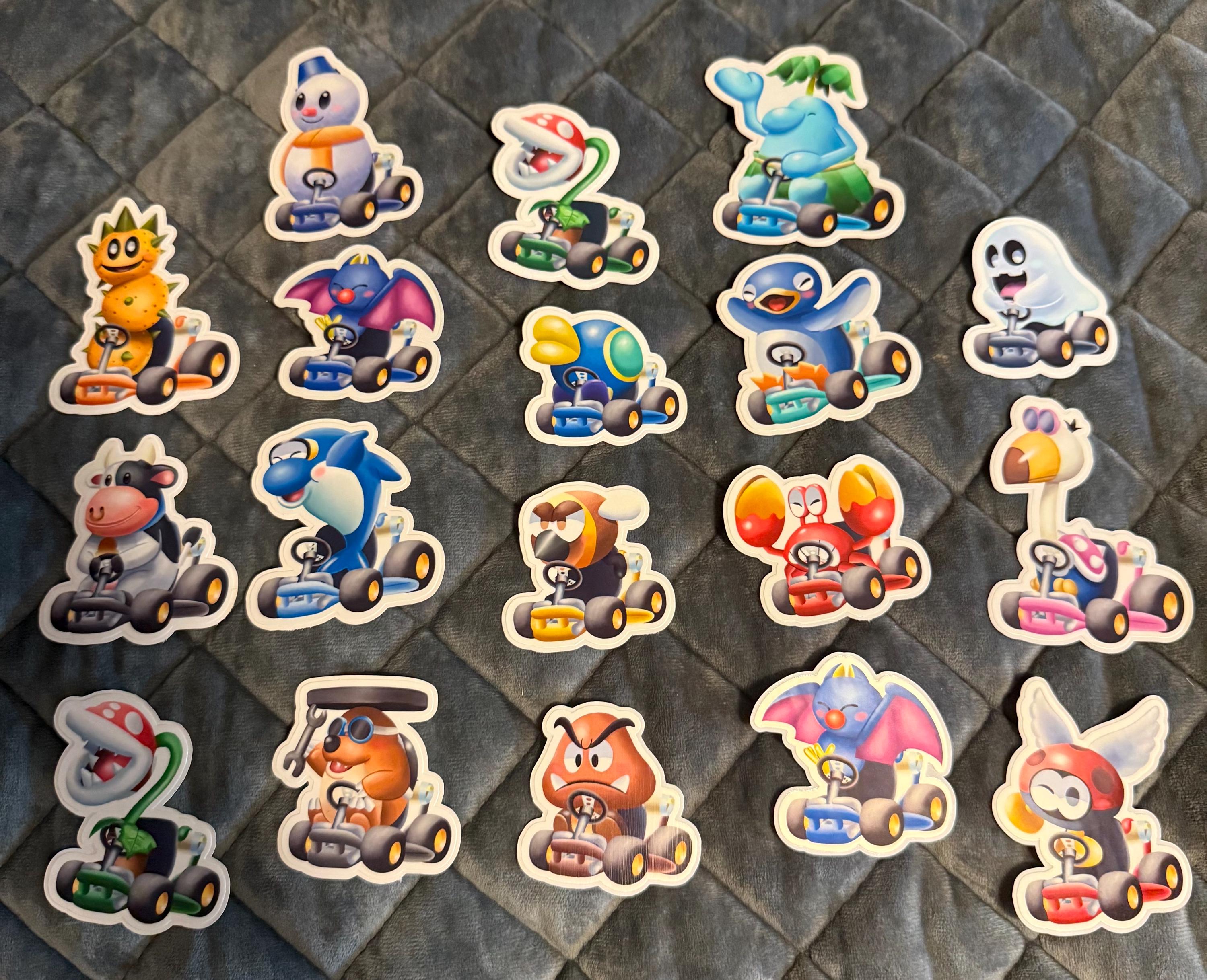 マリオカートワールド 新規キャラクターステッカーセット - Etsy 日本