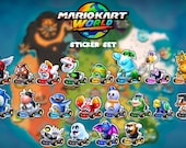 マリオカートワールド 新規キャラクターステッカーセット - Etsy 日本