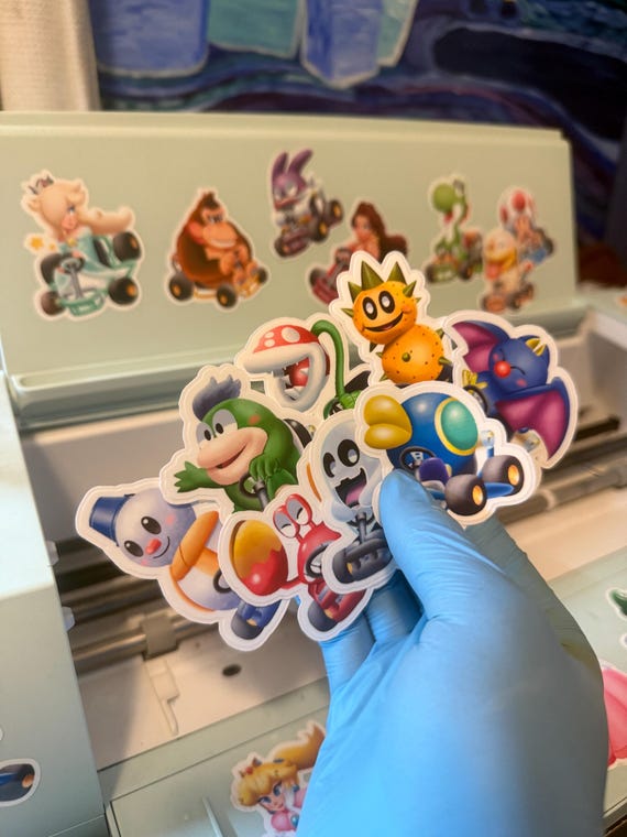 マリオカートワールド 新規キャラクターステッカーセット - Etsy 日本
