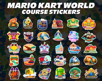 Adesivi per i circuiti di Mario Kart World