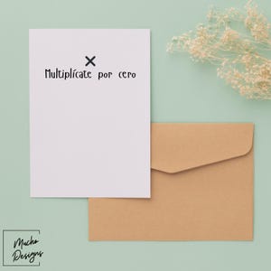 Mexican Sayings | Multiplícate por cero | Instant Download | Mexican Card | Mexican Printable | Mexican Sarcasm