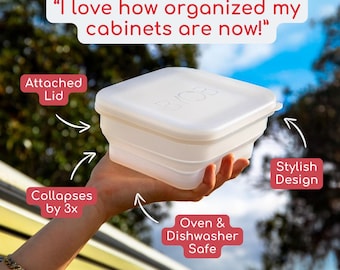 Reusable To-Go Food Container – Non-Toxic Silicone Gift for Eco-Conscious Foodies - 2 Pack