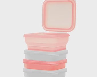 Collapsible Food Storage Container – Silicone Lunch Box with Lid for Modern Home or Housewarming Gift