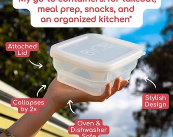 Collapsible Silicone To-Go Container – Reusable, Non-Toxic, 6" Food Box with Lid