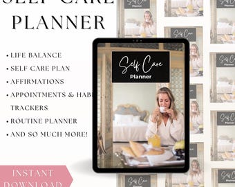 Self Care Planner | 48-Page Printable Wellness & Mindfulness Journal | Daily Self Care, Gratitude, Mood Tracker, Affirmations, Body + Soul