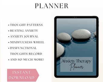 Anxiety Journal | Mental Health Journal Printable | Self-Care Workbook | Instant Download | 36 Pages