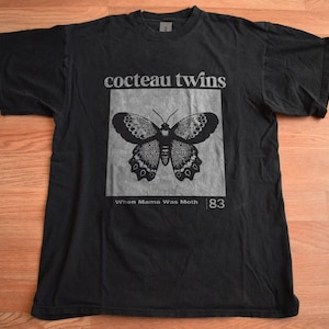 Camiseta negra unisex de Cocteau Twins, camiseta estampada