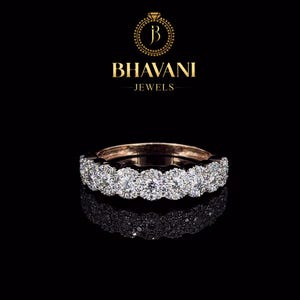Moissanite Eternity Ring, 925 Sterling Silver Ring ,Wedding Band, Girl&#39;s Ring, Gift for Her ,Engagement Ring ,Diamond Ring ,Statement Ring