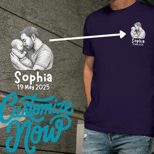 Dad New Baby Gift Birth T-Shirt Native Son, Personalize shirt, Dad's Birth T-Shirt New Dad Gift, Birth T-Shirt Celebration of Life & Birth