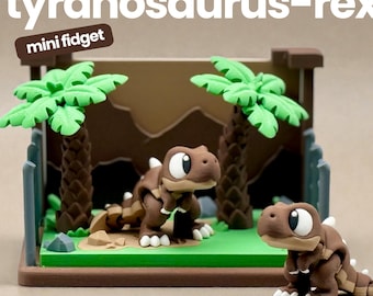 Flexi T-Rex fidgetspeeltje | 3D-geprinte gelede dinosaurus | Zintuiglijk cadeau kinderen