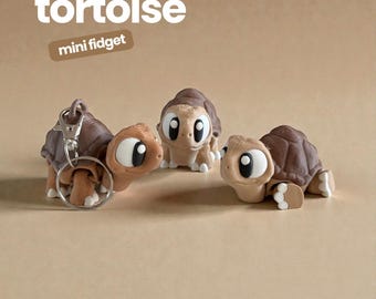 3D-geprint schildpad fidgetspeeltje | Gelede reptielenfiguur