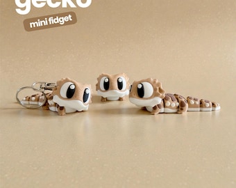 Drago barbuto stampato in 3D, giocattolo antistress / Figura di rettile articolata con habitat