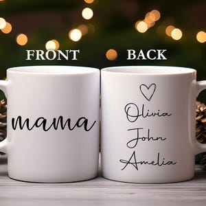 Custom Mama Coffee Mug, Personalized Ceramic Mug, Custom Mama Design Mug, Gift for Mother, Personalized Aesthetic Mug, Mothers Day Gift,