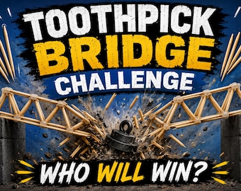 Toothpick Bridge STEM Challenge | Engineering Design Project