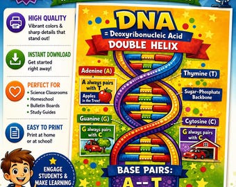 DNA Double Helix Poster NGSS Aligned PDF