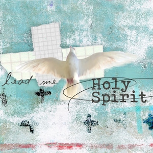 Holy Spirit lead me, 5x7 note card