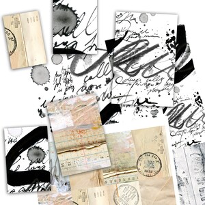Collage mixed media kaarten van 2 x 3