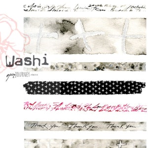 Washi Strips, watercolors and cross design - digital download for bible journaling, card making and craft