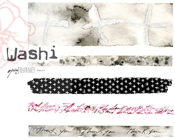 Washi Strips, watercolors and cross design - digital download for bible journaling, card making and craft