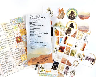 Beautiful 6 - ADD ON  - LENT Scripture reading plan, Post Stamps and word stickers