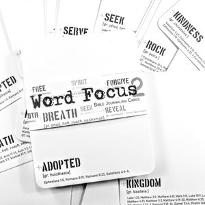 Word Focus 2 - TWEEDE SET van 40 GROTE journaling kaartenset